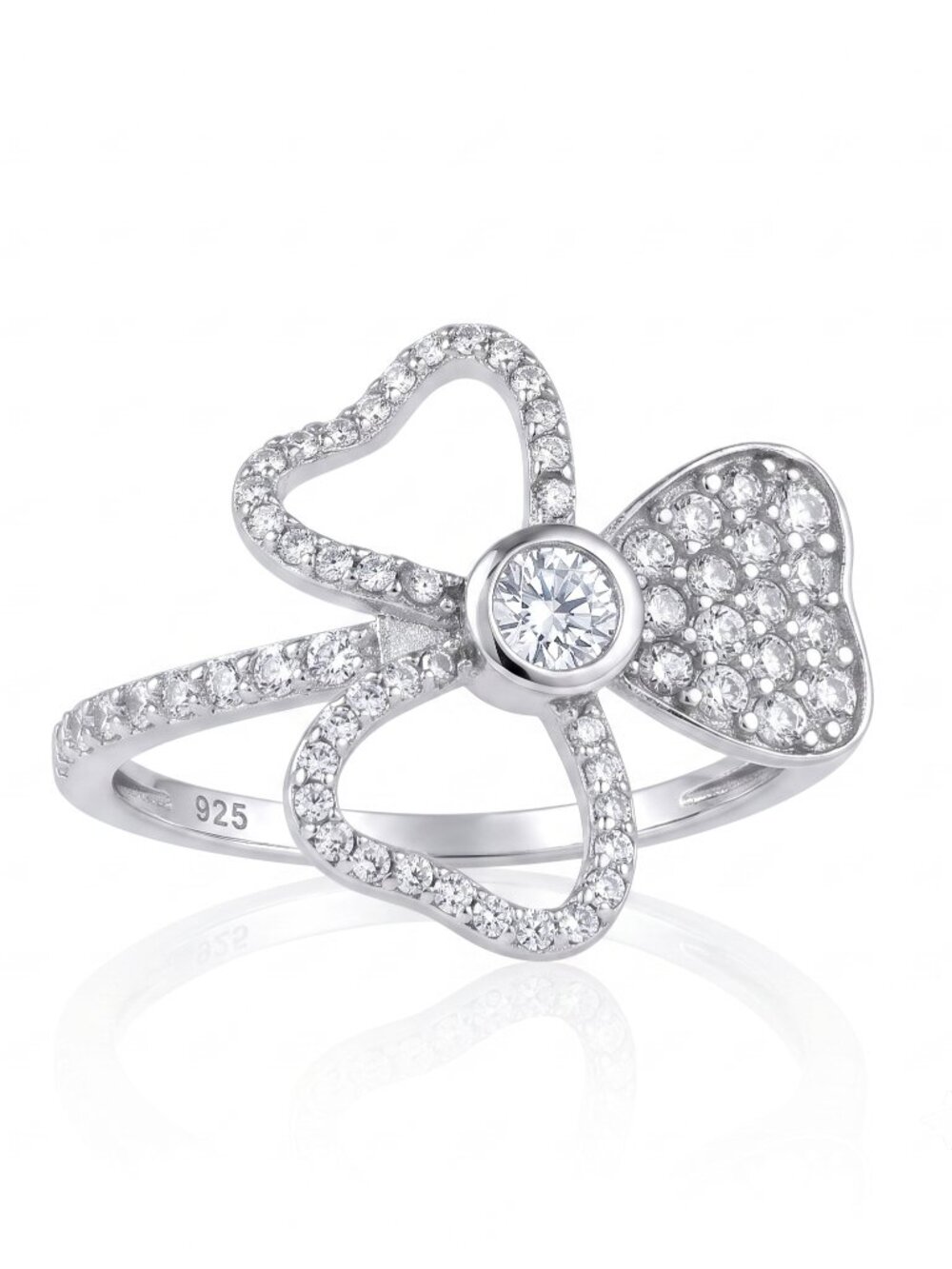 Floral ring, 925 Sterling Silver Flower Ring Collection Charmed Aroma